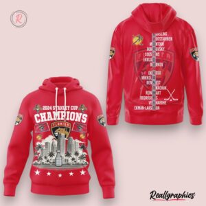 2024 stanley cup champions florida city hoodie red