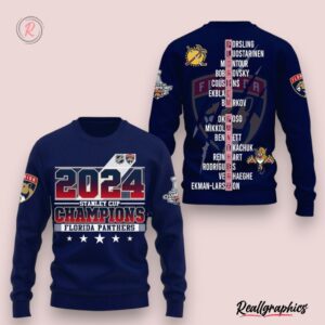 2024 stanley cup champions florida panthers hoodie blue, florida panthers gear