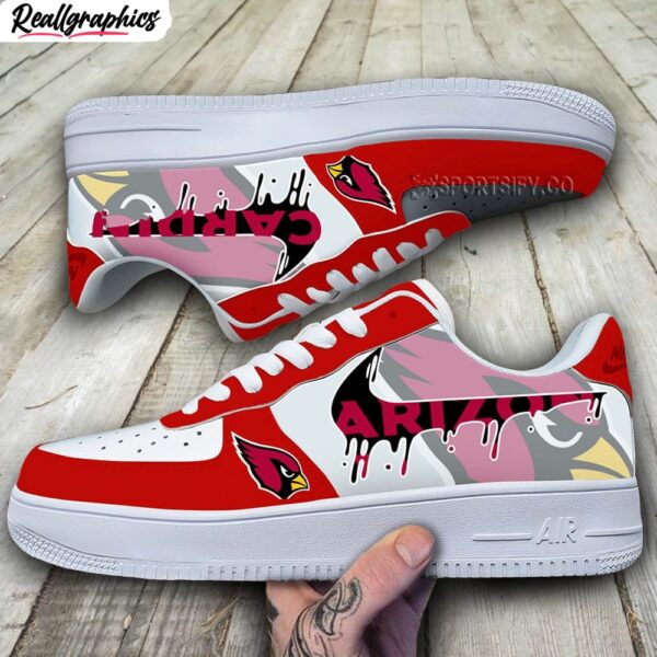 arizona cardinals nike drip logo design air force 1 shoes, cardinals shoes