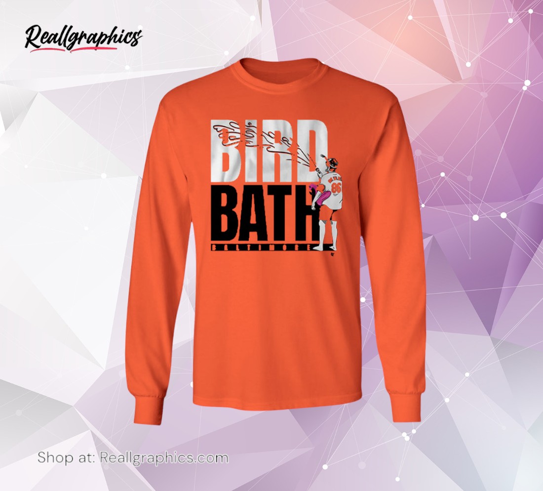 baltimore baseball mr. splash bird bath shirt