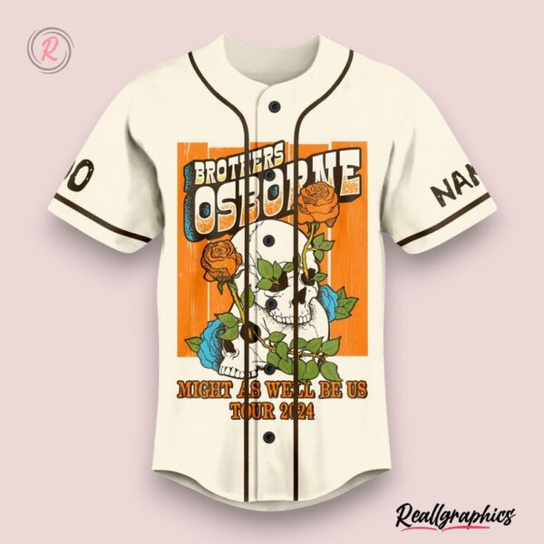 brothers osborne might as well be us tour 2024 custom baseball jersey