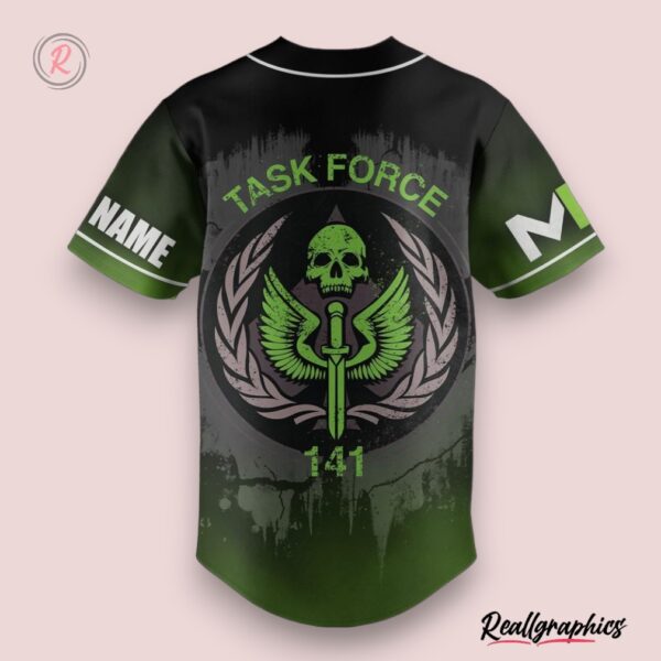 call of duty task force 141 custom baseball jersey