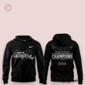 carlos alcaraz champions roland garros 2024 hoodie black