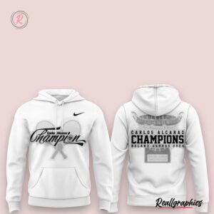 carlos alcaraz champions roland garros 2024 hoodie white