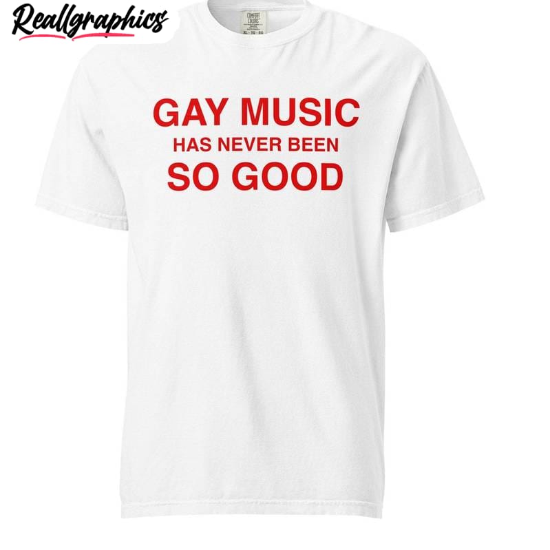 chappell roan unisex t shirt, gay music has never been so good crewneck long sleeve