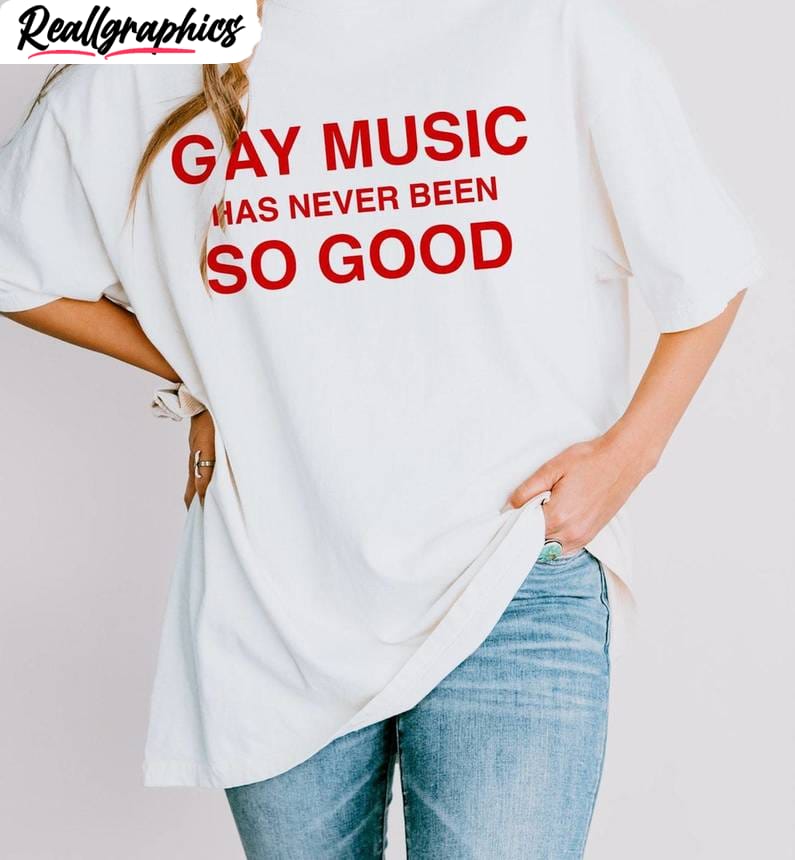 chappell roan unisex t shirt, gay music has never been so good crewneck long sleeve