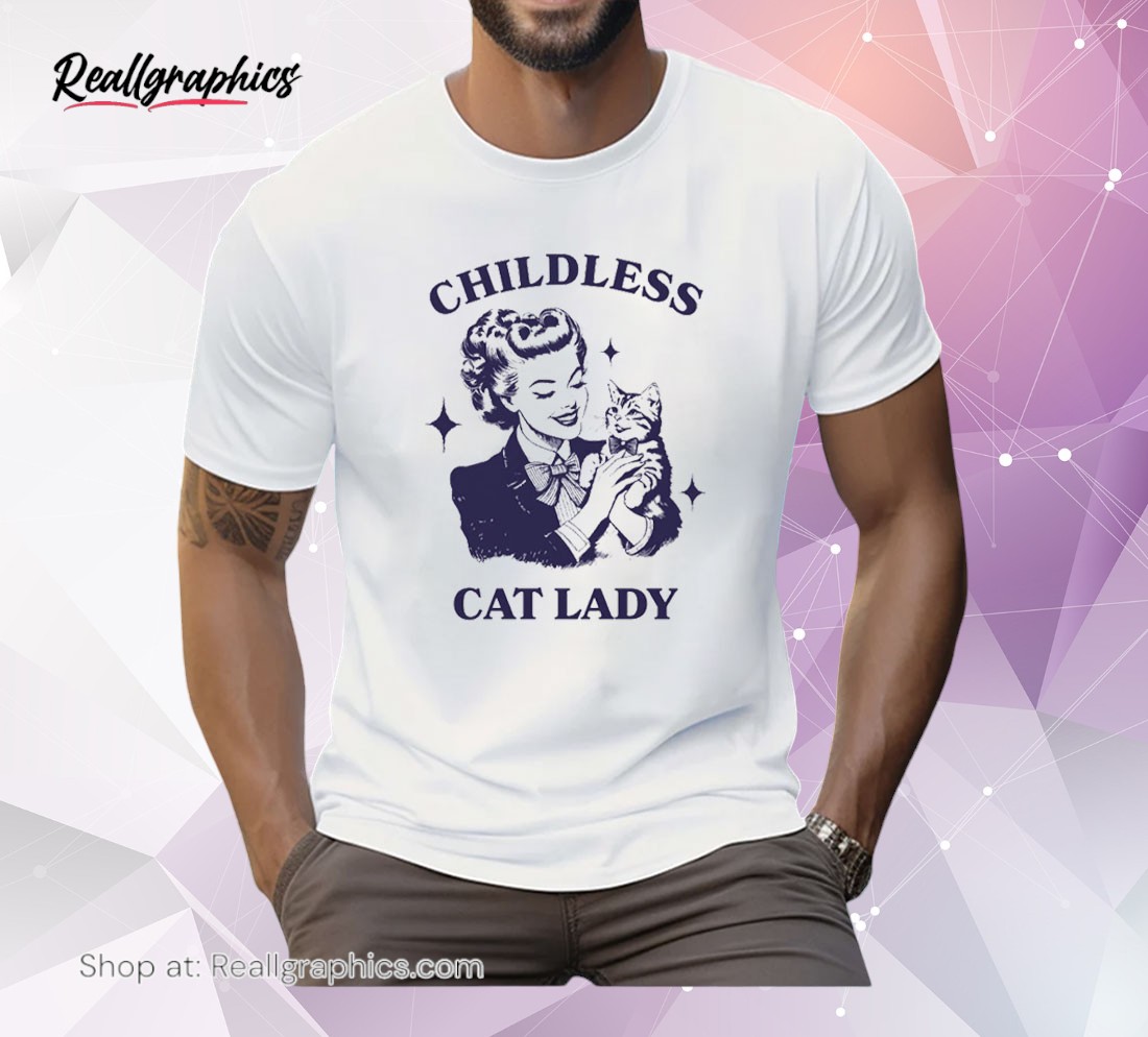 childless cat lady crop top unisex shirt