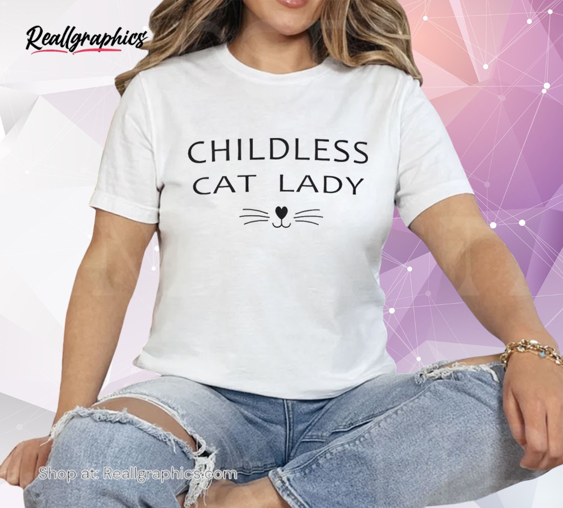 childless cat lady   kamala harris retro vintage cozy sweatshirt election 2024 unisex shirt