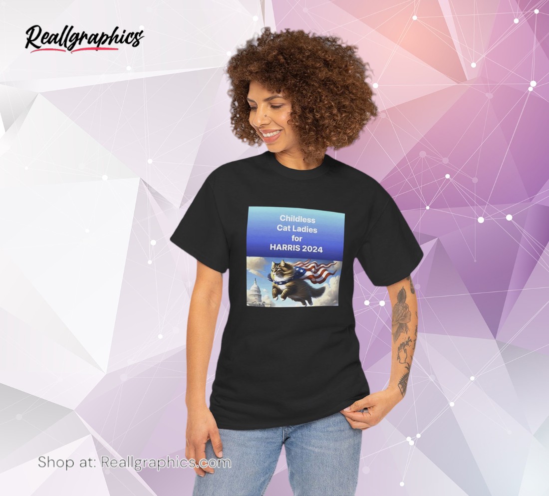 childless for cat ladies kamala harris 2024 shirt