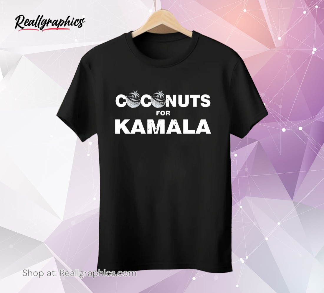 coconuts for kamala! kamala harris for president 2024 slouchy off the shoulder or unisex shirt