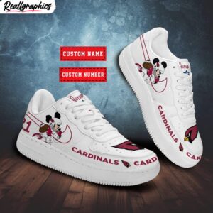 custom arizona cardinals mickey air force 1 sneaker, cardinals merch