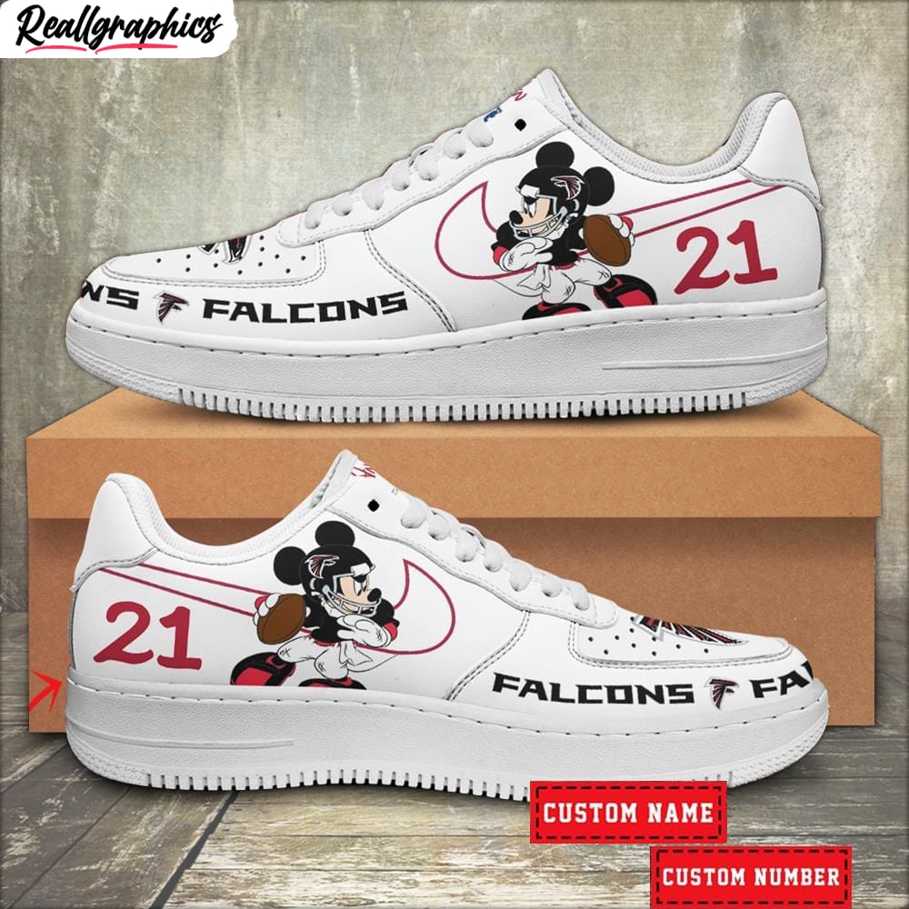 custom atlanta falcons mickey air force 1 sneaker, falcons merchandise