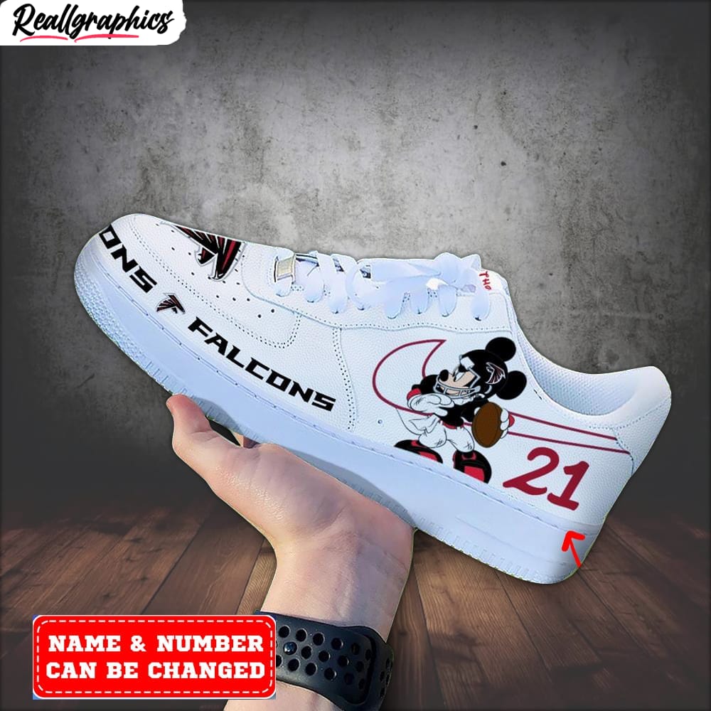 custom atlanta falcons mickey air force 1 sneaker, falcons merchandise