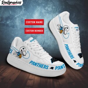 custom carolina panthers snoopy air force 1 sneaker, panthers gifts