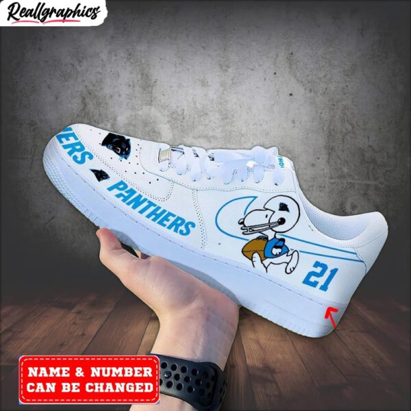 custom carolina panthers snoopy air force 1 sneaker, panthers gifts