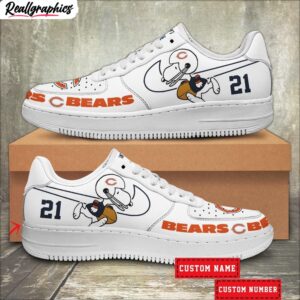 custom chicago bears snoopy air force 1 sneaker, chicago bears gifts for fans