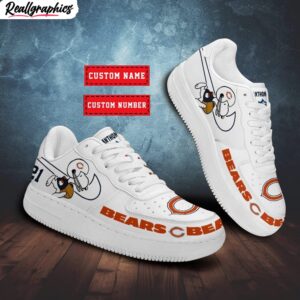 custom chicago bears snoopy air force 1 sneaker, chicago bears gifts for fans