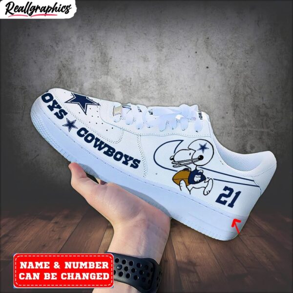 custom dallas cowboys snoopy air force 1 sneaker, cowboys football team gifts