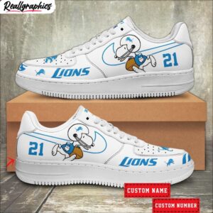 custom detroit lions snoopy air force 1 sneaker, lions unique gifts