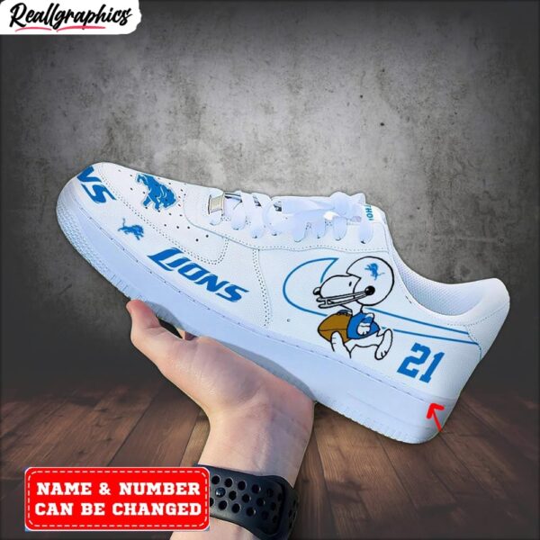 custom detroit lions snoopy air force 1 sneaker, lions unique gifts