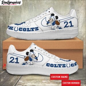 custom indianapolis colts mickey air force 1 sneaker, colts team gifts