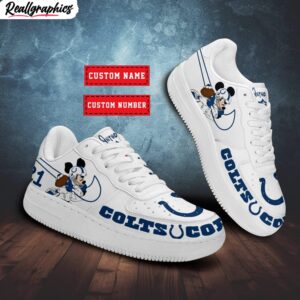 custom indianapolis colts mickey air force 1 sneaker, colts team gifts