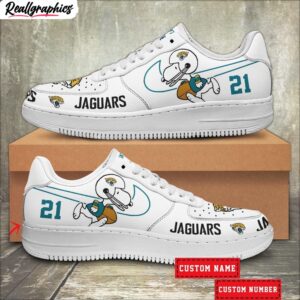 custom jacksonville jaguars snoopy air force 1 sneaker, jaguars gifts for fans