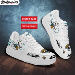 custom jacksonville jaguars snoopy air force 1 sneaker, jaguars gifts for fans