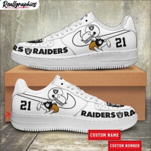 custom las vegas raiders snoopy air force 1 sneaker, raiders gifts