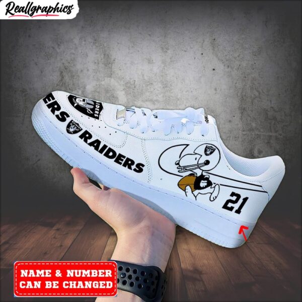 custom las vegas raiders snoopy air force 1 sneaker, raiders gifts