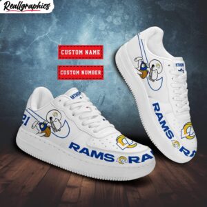 custom los angeles rams snoopy air force 1 sneaker, los angeles rams shoes