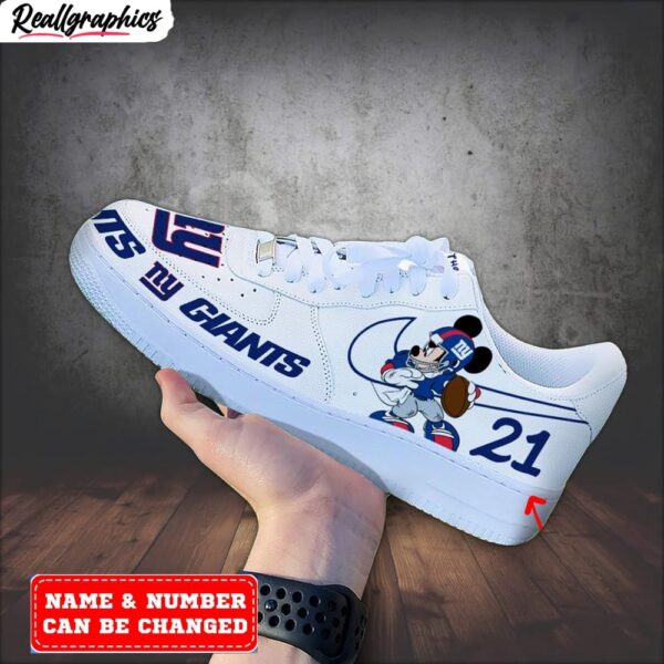 custom new york giants mickey air force 1 sneaker, giants unique gifts