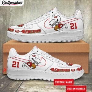 custom san francisco 49ers snoopy air force 1 sneaker, san francisco 49ers unique gifts