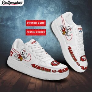 custom san francisco 49ers snoopy air force 1 sneaker, san francisco 49ers unique gifts