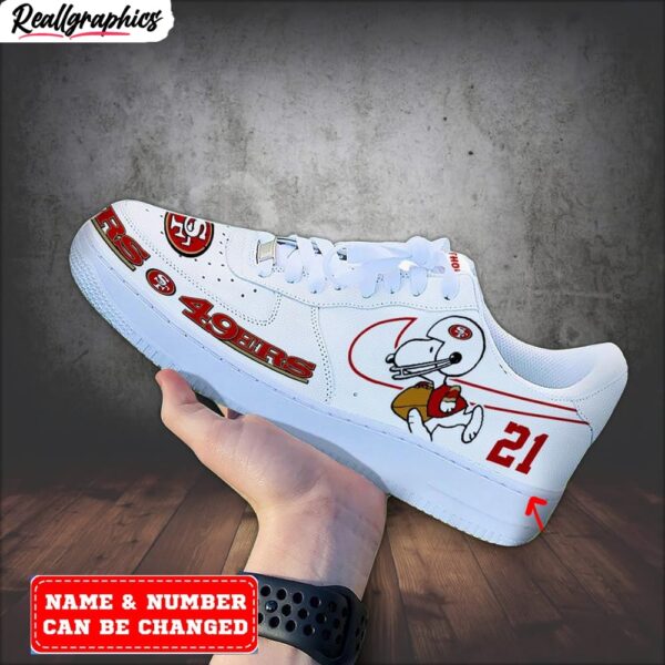 custom san francisco 49ers snoopy air force 1 sneaker, san francisco 49ers unique gifts