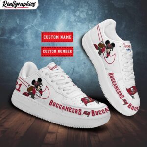 custom tampa bay buccaneers mickey air force 1 sneaker, buccaneers gear