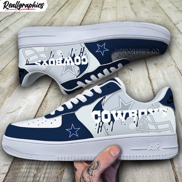 dallas cowboys nike drip logo design air force 1 shoes, dallas cowboys team gifts