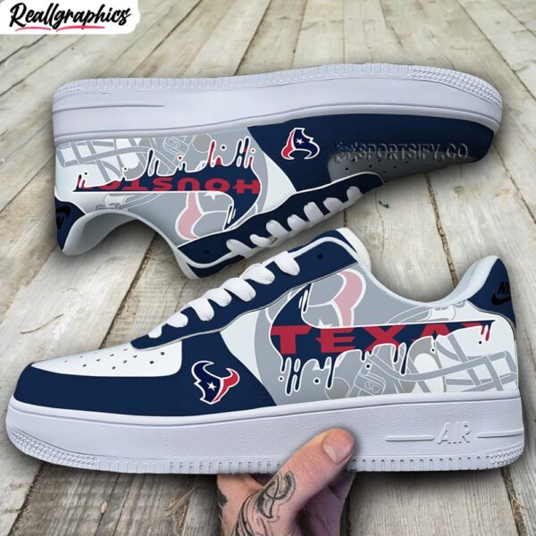 houston texans nike drip logo design air force 1 shoes, houston texans unique gifts