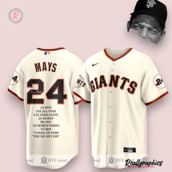 in memory of willie mays san francisco giants jersey, giants unique gifts