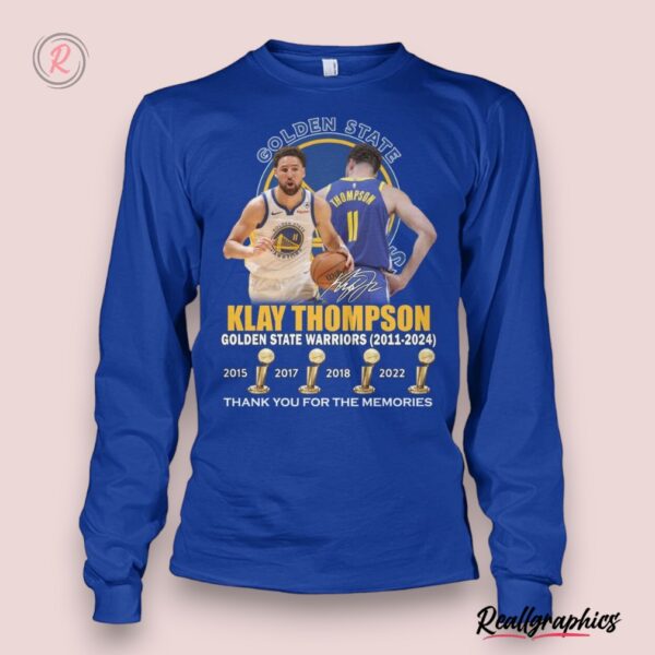 klay thompson golden state warriors 2011 2024 thank you for the memories unisex shirt, warriors merchandise