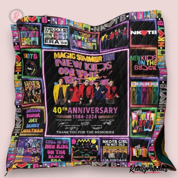 magic summer 2024 new kids on the block 40th anniversary 1984 2024 thank you for the memories fleece blanket