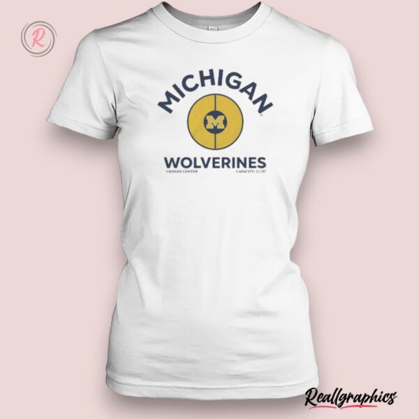 michigan wolverines half court vintage unisex shirt