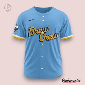 mlb milwaukee brewers personalized 2024 city connect baseball jersey design, brewers gifts