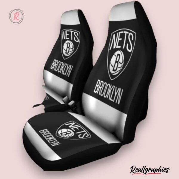 nba brooklyn nets black gray car seat covers, brooklyn nets gifts