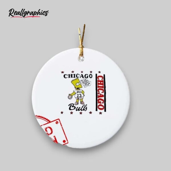 nba chicago bulls air bart simpson round ornament, bulls gear