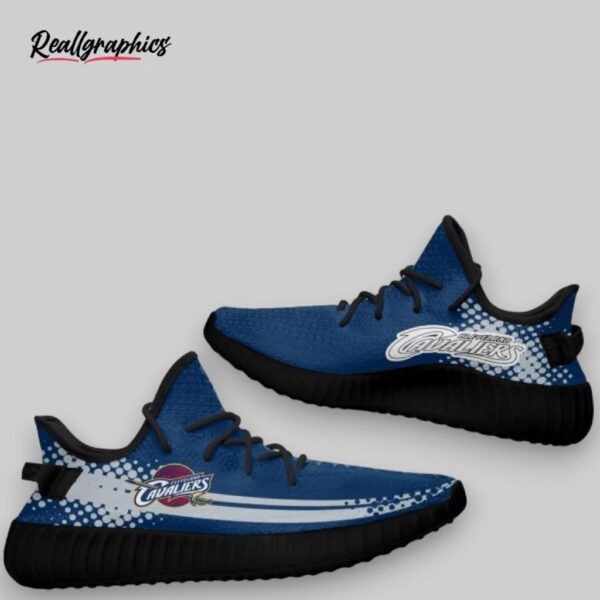 nba cleveland cavaliers blue white yeezy boost sneakers, cavaliers gifts