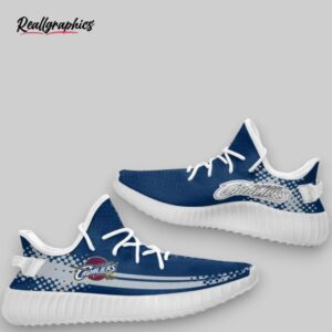 nba cleveland cavaliers blue white yeezy boost sneakers, cavaliers gifts