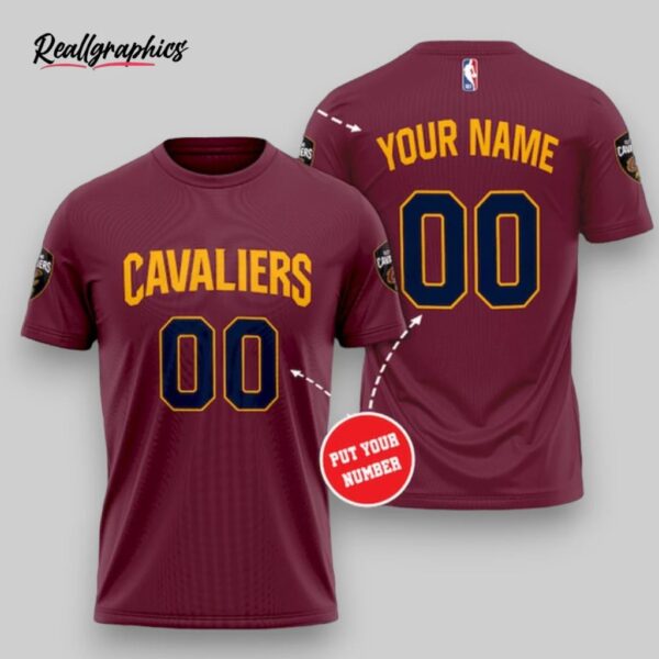 nba cleveland cavaliers custom name number wine gold t shirt, cavaliers gifts