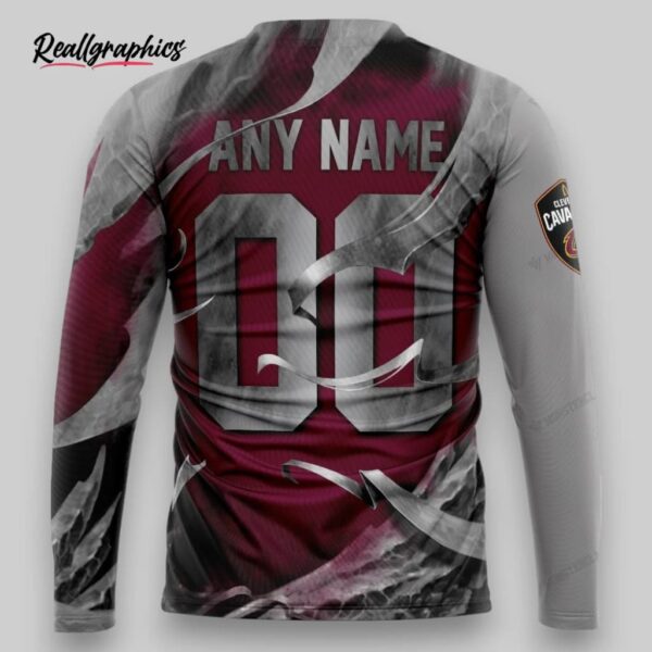 nba cleveland cavaliers custon name number wine gray skull sweatshirt, cleveland cavaliers gifts for fans