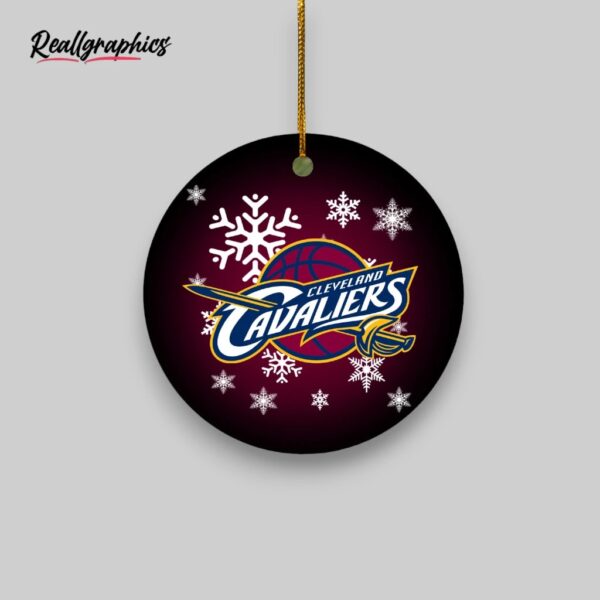 nba cleveland cavaliers merry christmas round ornament, cleveland cavaliers team gifts